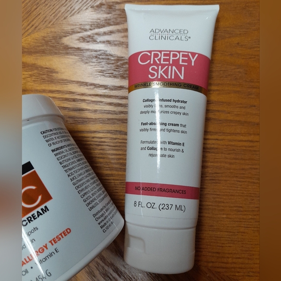Vitamin C Brightening Cream & Crepy Skin NWT Size:16oz Advanced Clinicals - Picture 3 of 4
